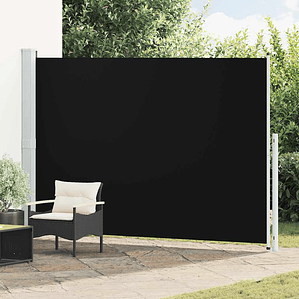 vidaXL Toldo lateral retrátil para pátio 200x300 cm preto