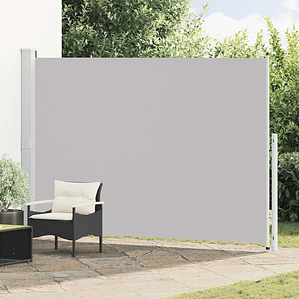 vidaXL Toldo lateral retrátil para pátio 200x300 cm cinzento