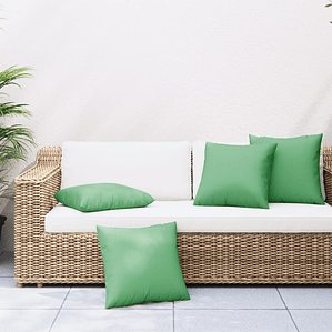 vidaXL Almofadas decorativas 4 pcs 60x60 cm tecido verde