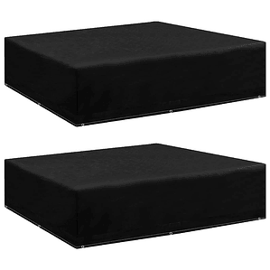vidaXL Capas para mobiliário de jardim 2 pcs 8 ilhós 200x200x70 cm