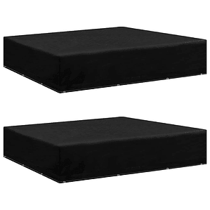 vidaXL Capas para mobiliário de jardim 2 pcs c/ 12 ilhós 250x250x70 cm
