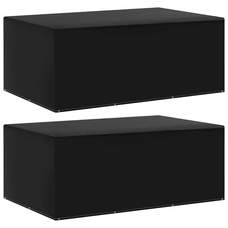vidaXL Capas para mobiliário de jardim 2 pcs 7 ilhós 225x143x90 cm 1