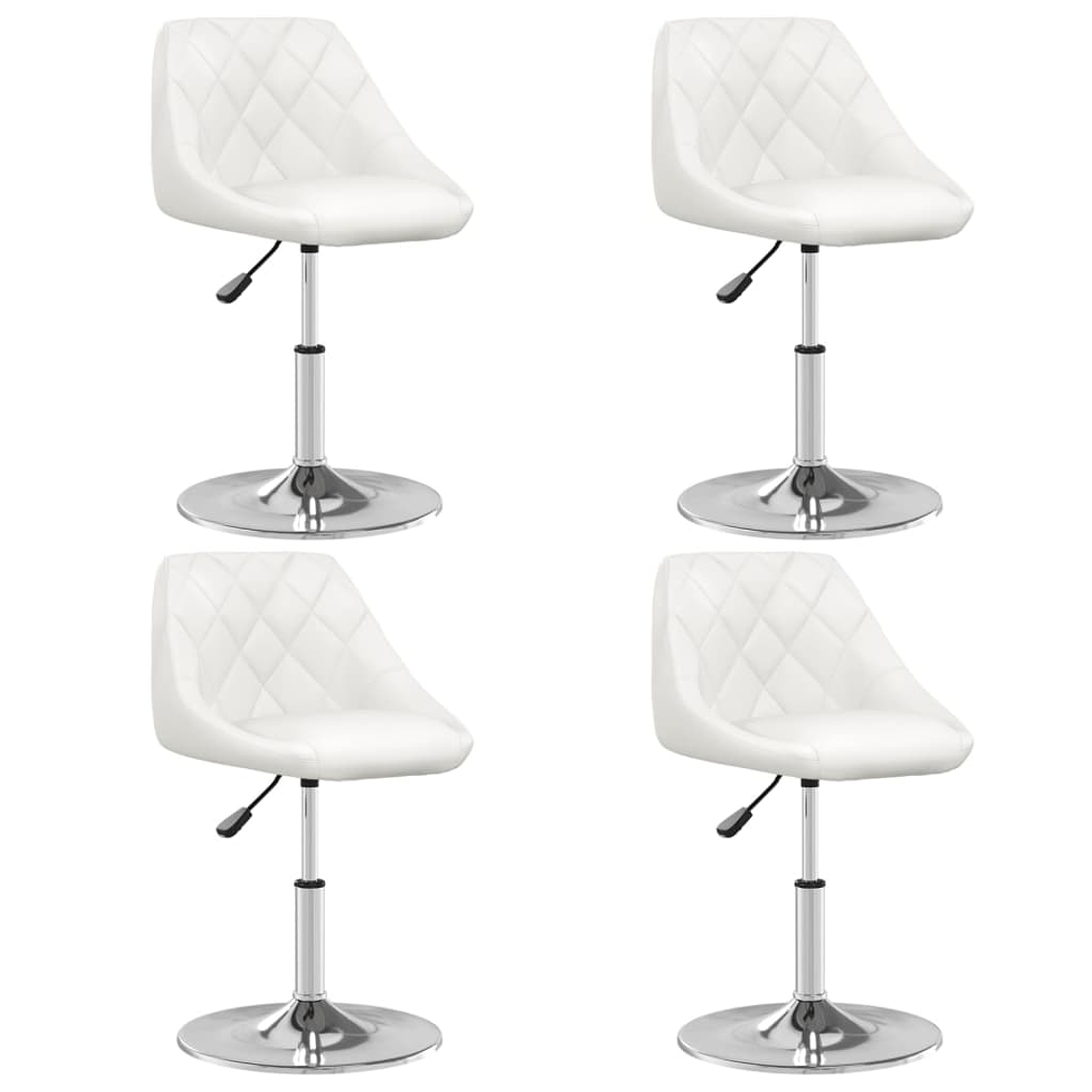 vidaXL Cadeiras de jantar 4 pcs couro artificial branco 1
