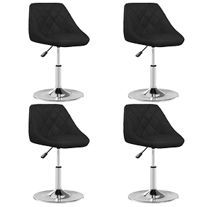 vidaXL Cadeiras de jantar 4 pcs couro artificial preto