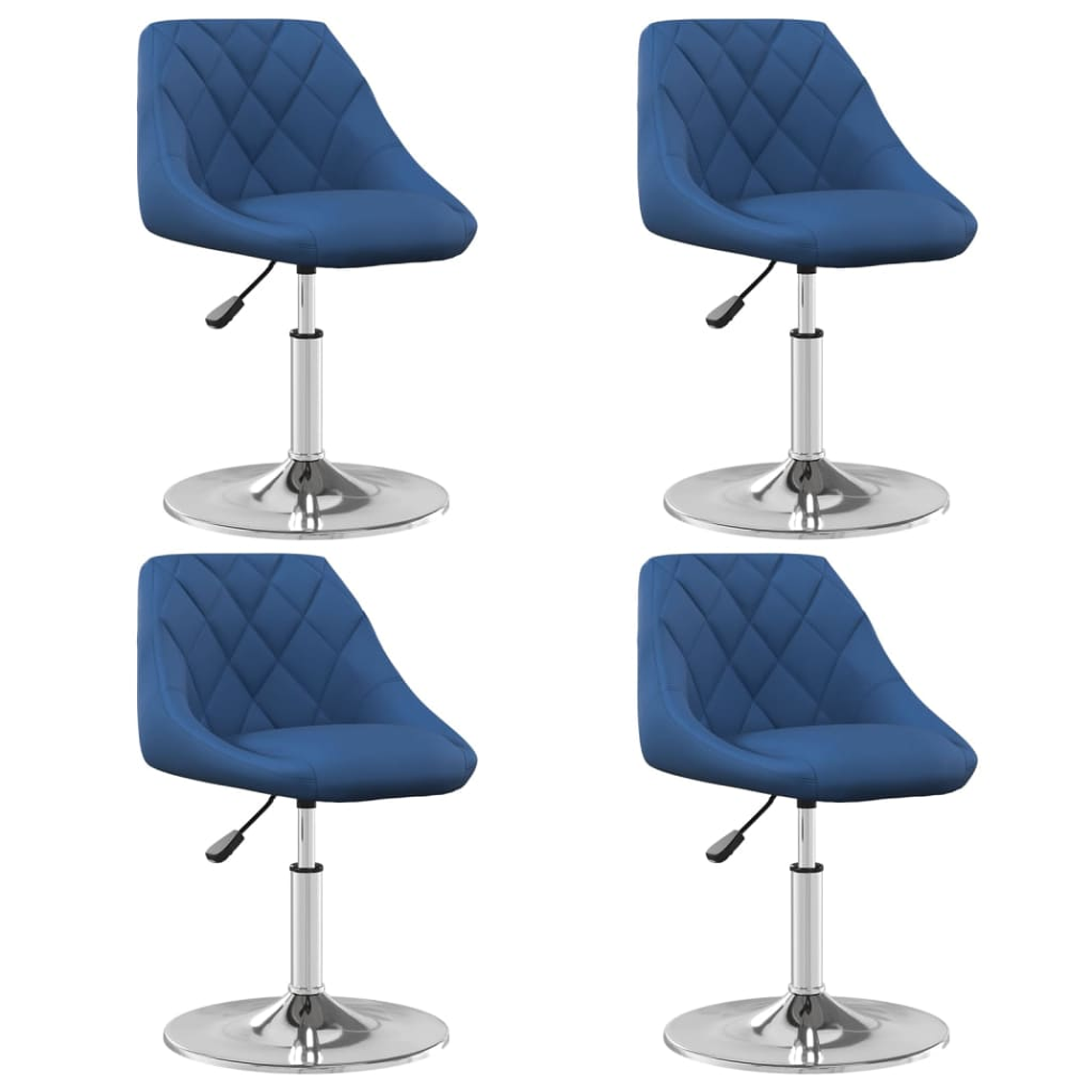 vidaXL Cadeiras de jantar giratórias 4 pcs veludo azul 1
