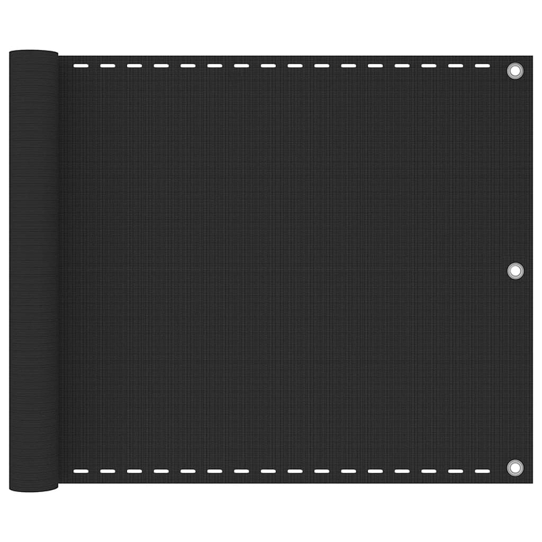 vidaXL Tela de varanda 75x300 cm PEAD antracite 1