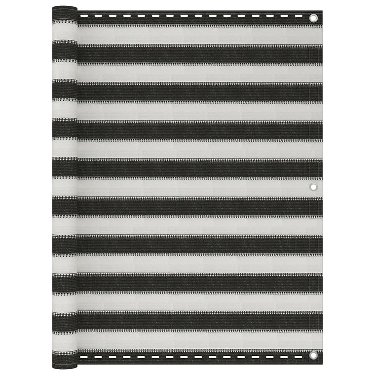 vidaXL Tela varanda PEAD 120x300 cm antracite e branco 1
