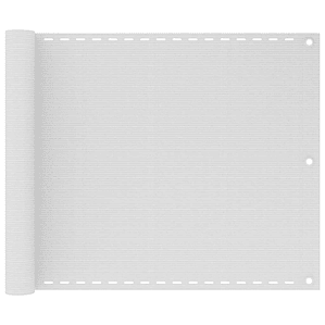 vidaXL Tela de varanda 75x500 cm PEAD branco