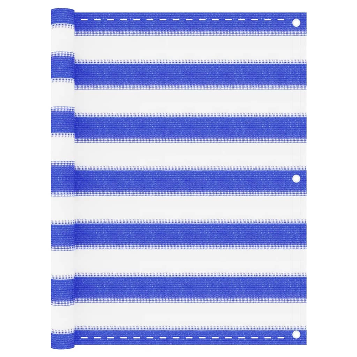 vidaXL Tela de varanda 75x500 cm PEAD azul e branco 1