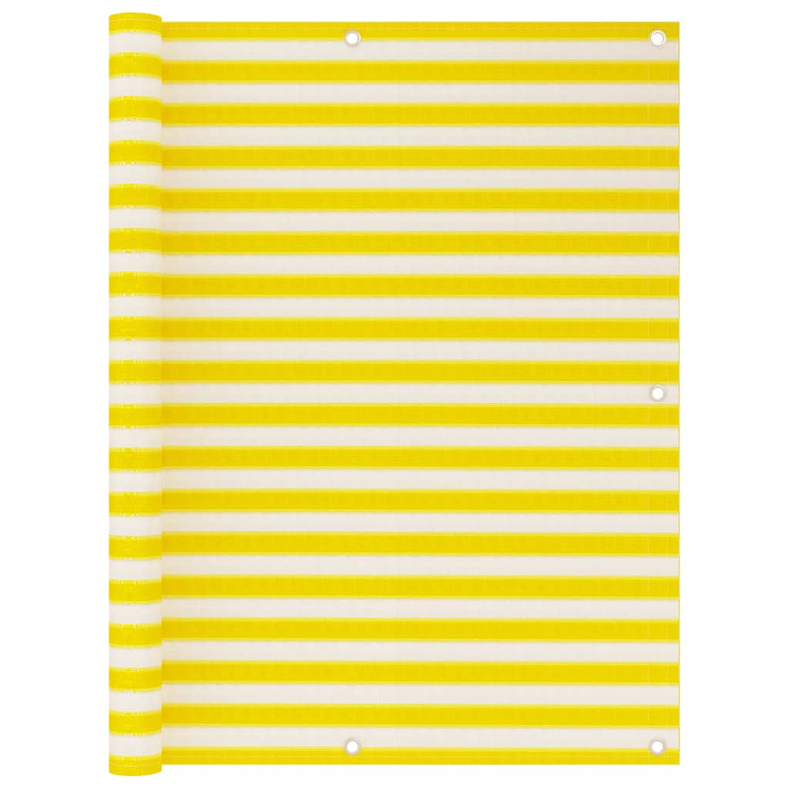 vidaXL Tela de varanda 120x600 cm PEAD amarelo e branco 1