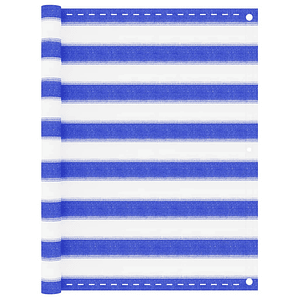 vidaXL Tela de varanda 90x400 cm PEAD azul e branco