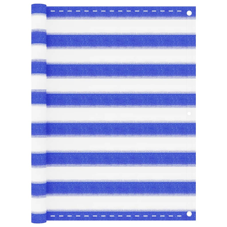 vidaXL Tela de varanda 90x400 cm PEAD azul e branco 1