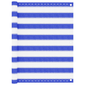 vidaXL Tela de varanda 90x500 cm PEAD azul e branco