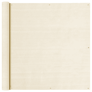 vidaXL Tela de varanda 120x300 cm PEAD cor creme