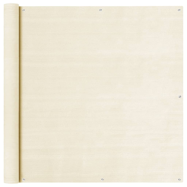 vidaXL Tela de varanda 120x500 cm PEAD cor creme 1