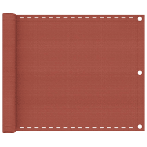 vidaXL Tela de varanda 75x300 cm PEAD terracota