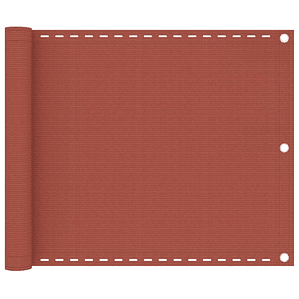 vidaXL Tela de varanda 75x600 cm PEAD terracota