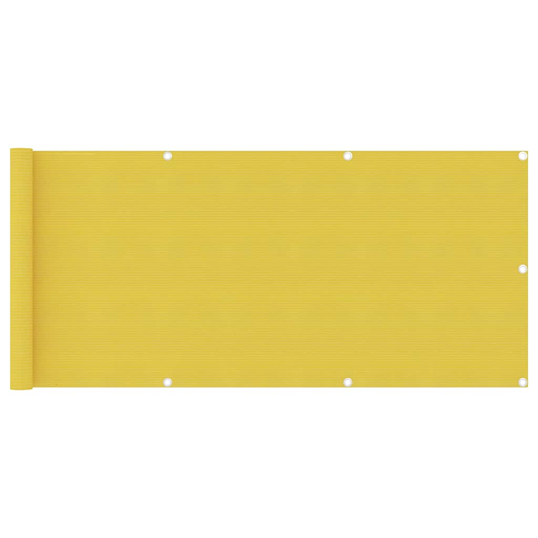 vidaXL Tela de varanda 75x500 cm PEAD cor amarelo 1