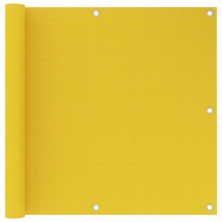vidaXL Tela de varanda 90x600 cm PEAD amarelo 1