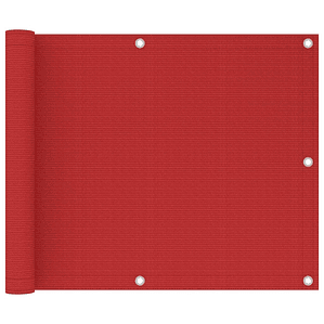 vidaXL Tela de varanda 75x300 cm PEAD vermelho