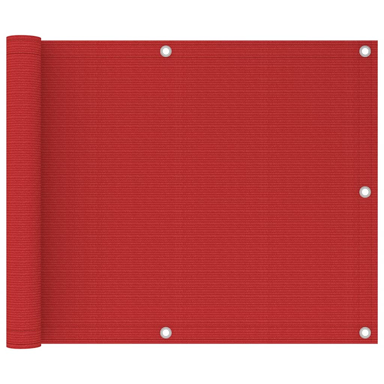vidaXL Tela de varanda 75x300 cm PEAD vermelho 1