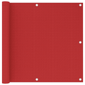 vidaXL Tela de varanda 90x300 cm PEAD vermelho