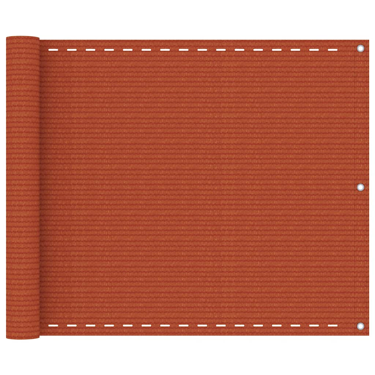 vidaXL Tela varanda PEAD 75x400 cm laranja 1