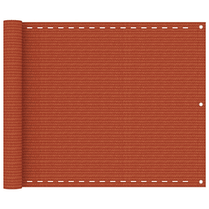 vidaXL Tela de varanda 75x500 cm PEAD laranja