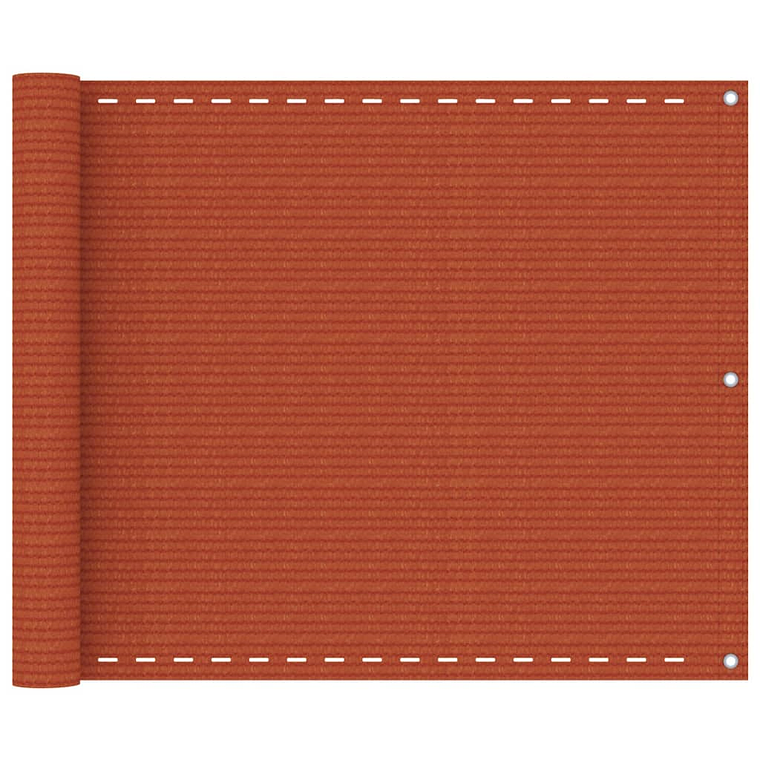 vidaXL Tela de varanda 75x500 cm PEAD laranja 1