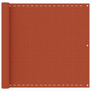 vidaXL Tela de varanda 90x500 cm PEAD laranja