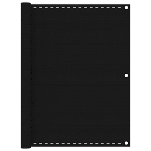 vidaXL Tela de varanda 120x400 cm PEAD preto