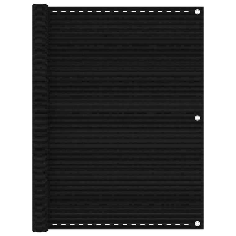 vidaXL Tela de varanda 120x400 cm PEAD preto 1