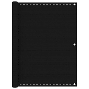 vidaXL Tela de varanda 120x600 cm PEAD preto
