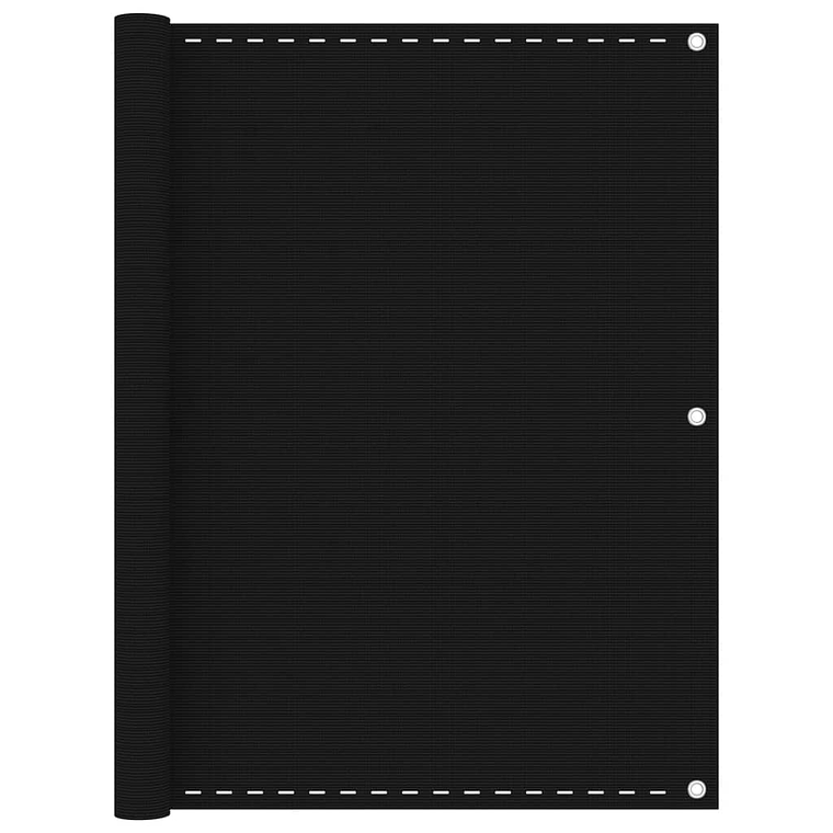 vidaXL Tela de varanda 120x600 cm PEAD preto 1