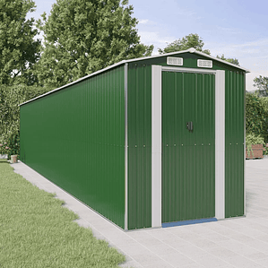 vidaXL Abrigo de jardim 192x1021x223 cm aço galvanizado verde