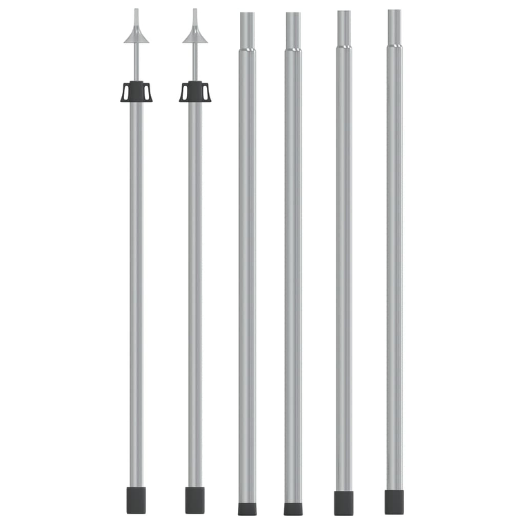 vidaXL Varas para encerado telescópicas 102-260 cm 2 pcs alumínio 1