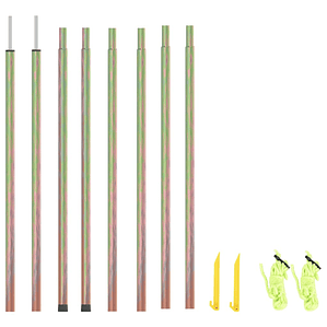 vidaXL Postes para para-sol estilo vela 2 pcs 200 cm aço galvanizado