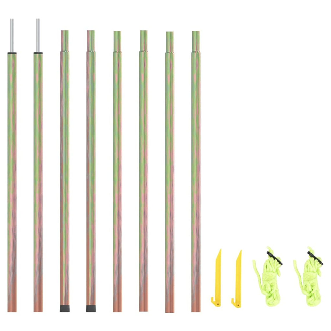 vidaXL Postes para para-sol estilo vela 2 pcs 250 cm aço galvanizado 1