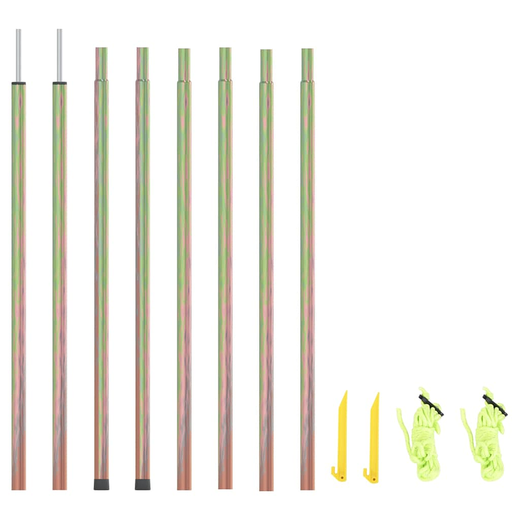 vidaXL Postes para para-sol estilo vela 2 pcs 250 cm aço galvanizado 1