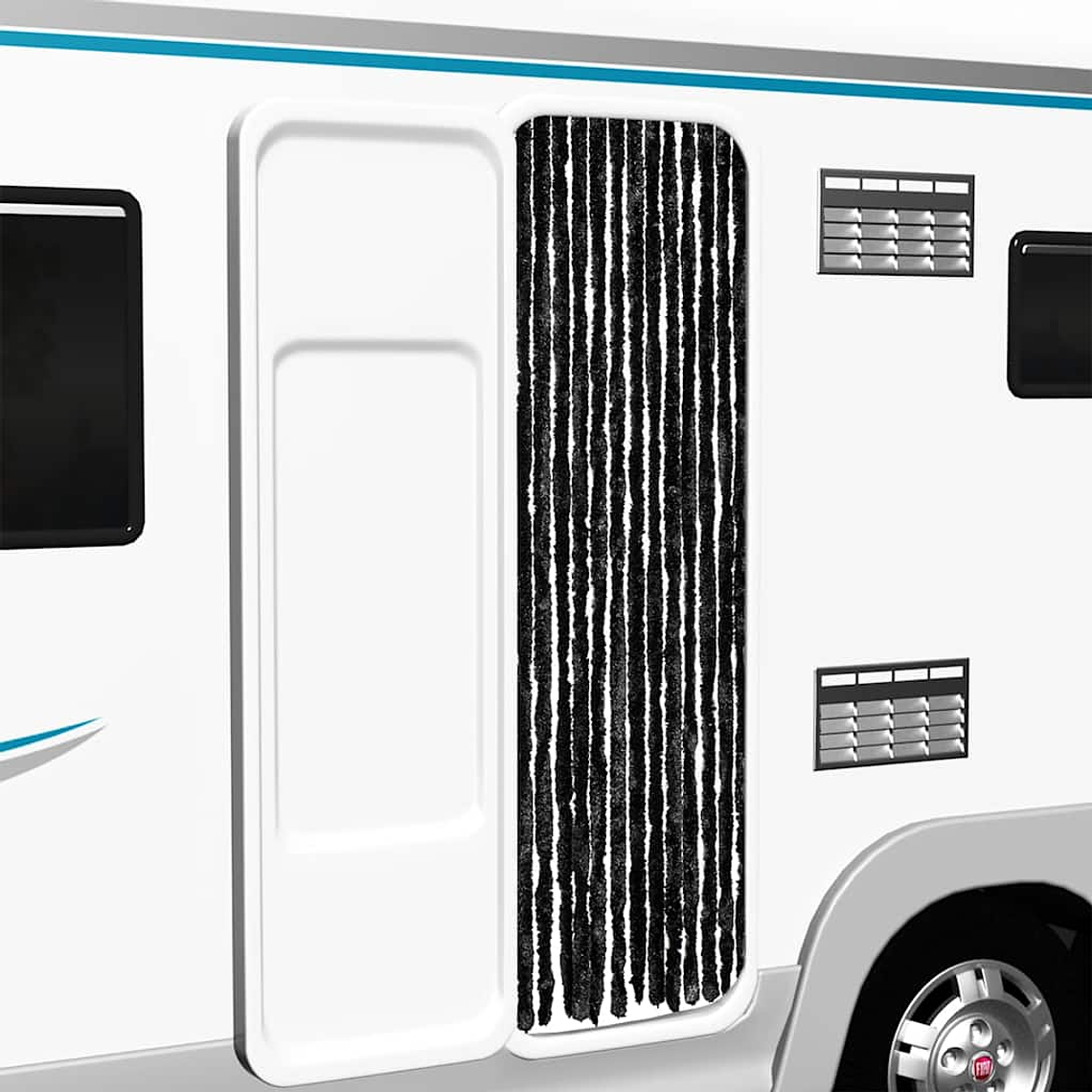 vidaXL Cortina anti-insetos 56x200 cm chenille antracite 1