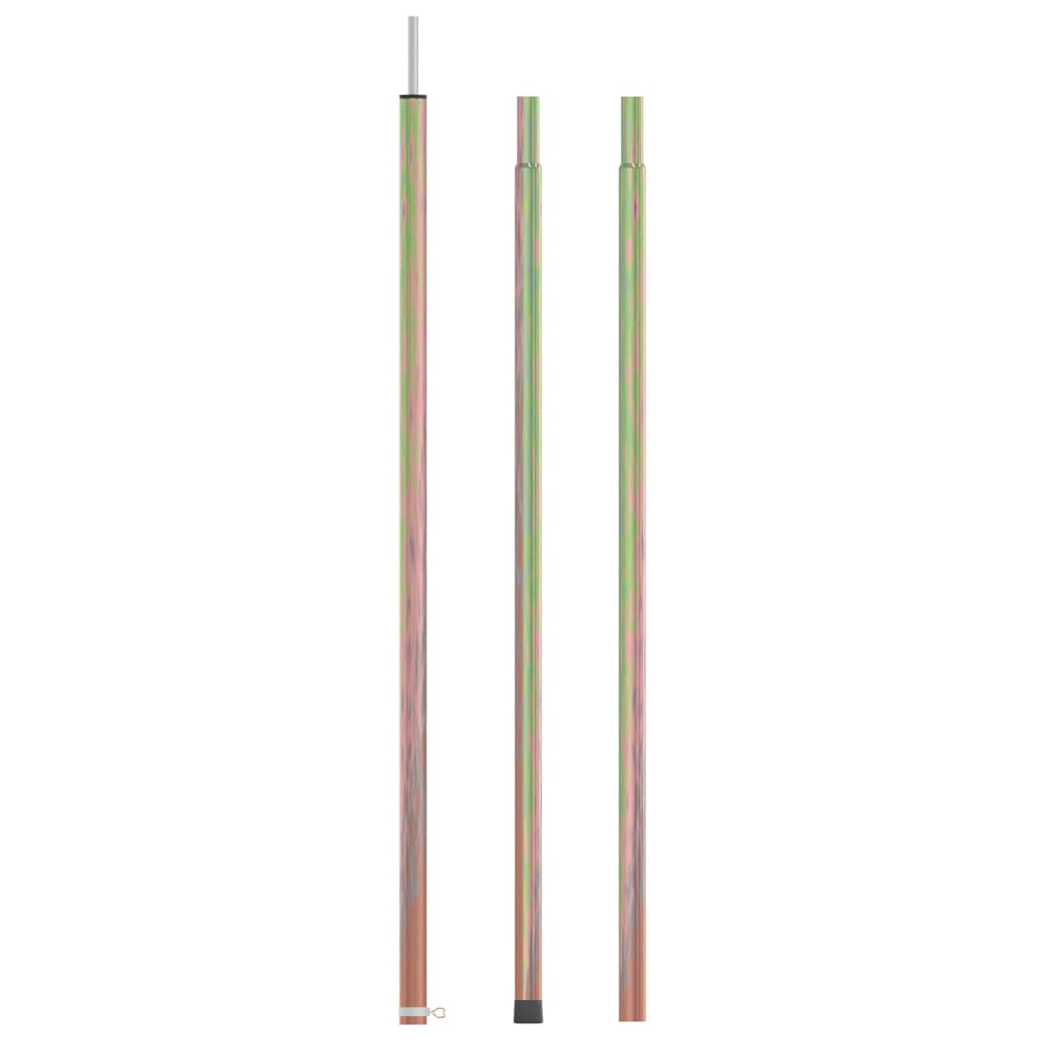 vidaXL Vara para tenda telescópica 170-255 cm aço galvanizado 1