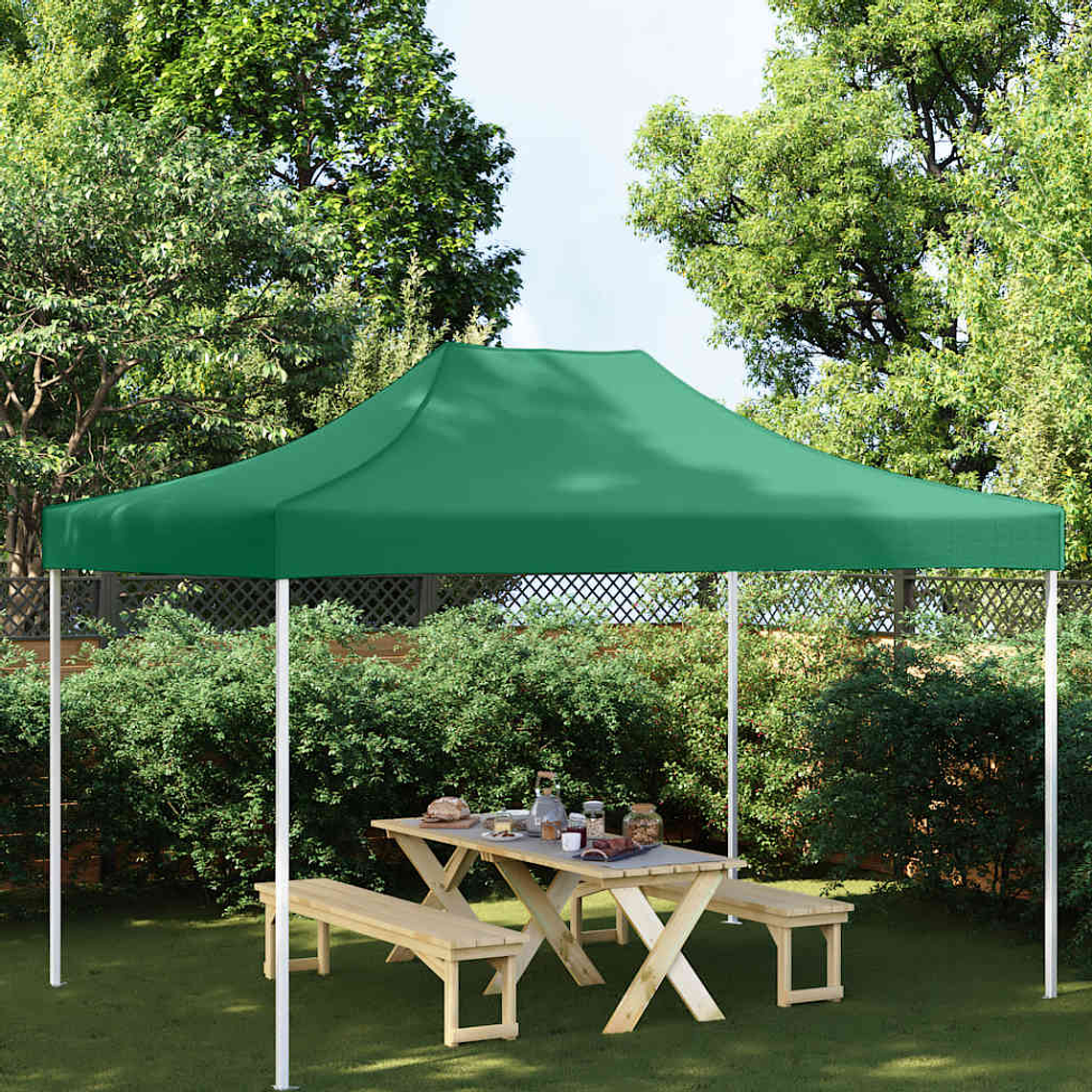 vidaXL Teto para tenda de festas 4x3 m 270 g/m² verde 1