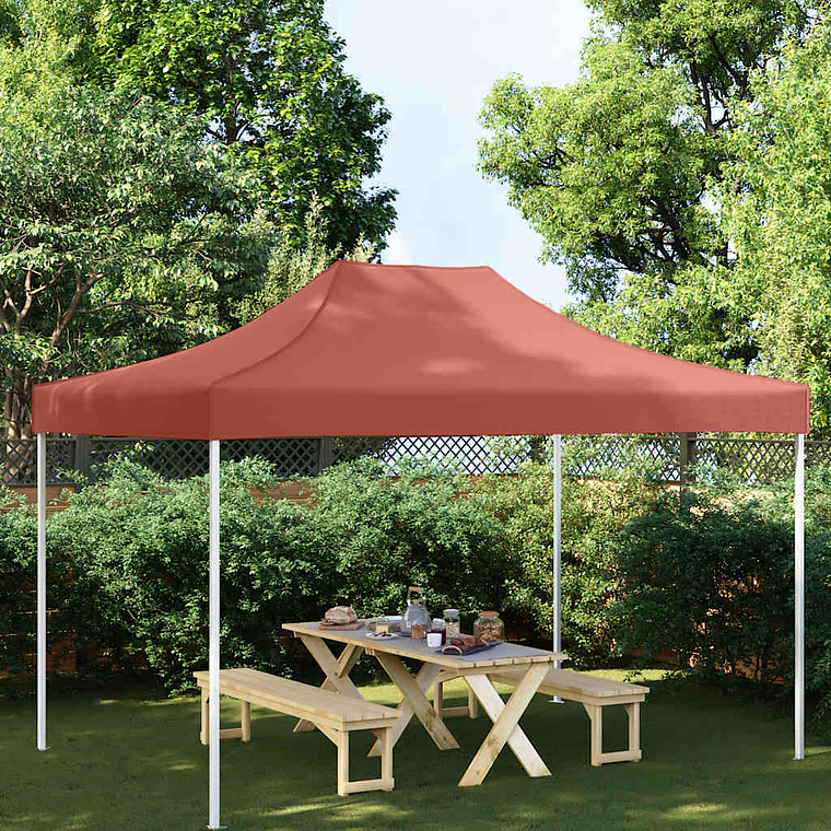 vidaXL Teto para tenda de festas 4x3 m 270 g/m² terracota 1