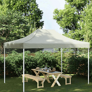 vidaXL Teto para tenda de festas 4,5x3 m 270 g/m² cor creme