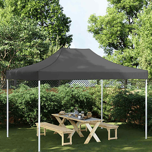 vidaXL Teto para tenda de festas 4,5x3 m 270 g/m² antracite