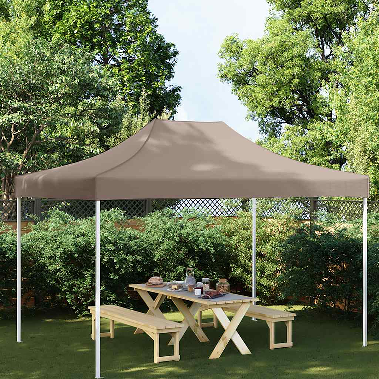 vidaXL Teto para tenda de festas 4,5x3 m 270 g/m² cinzento-acastanhado 1