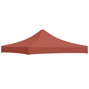 vidaXL Teto para tenda de festas 3x3 m 270 g/m² terracota