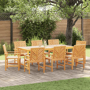 vidaXL Cadeira de jantar 8 pcs Natural 62,5 x 59 x 89 cm