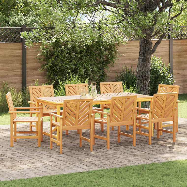 vidaXL Cadeira de jantar 8 pcs Natural 62,5 x 59 x 89 cm 1