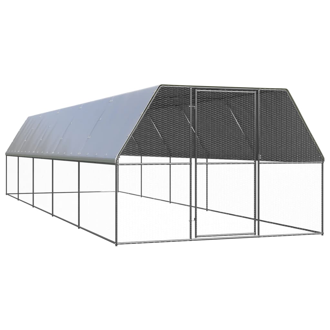 vidaXL Galinheiro de exterior 3x10x2 m aço galvanizado 1